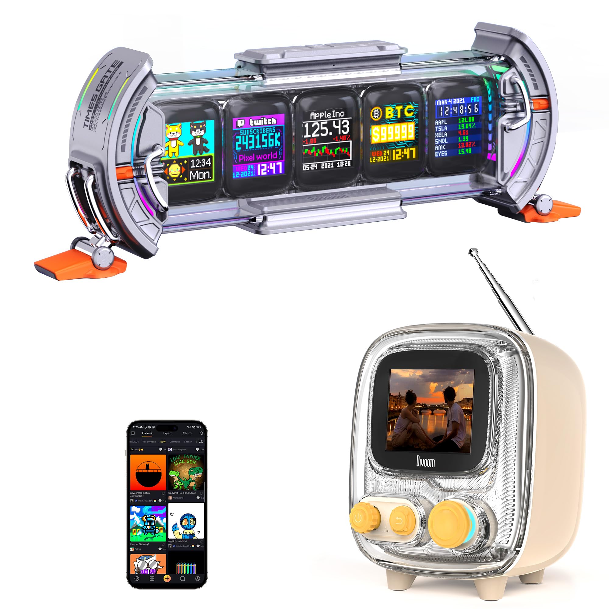 Amazon.com: Divoom Times Gate and Tiivoo-2,Cyberpunk Gaming Setup